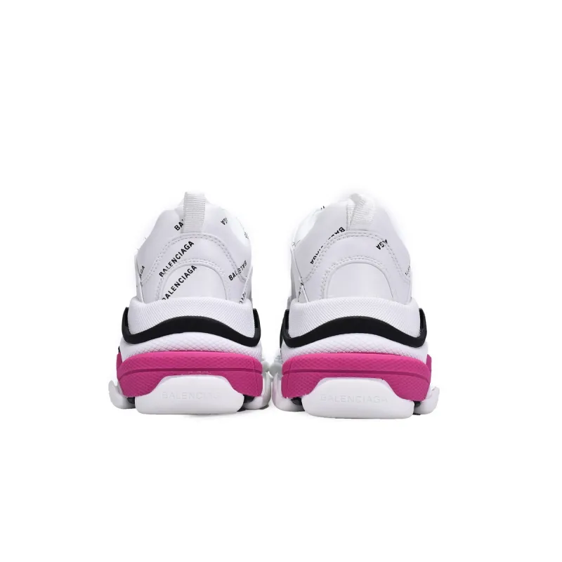 PKGoden Balenciaga Triple S Letter White Rose Red 524039 W2FA4 9155