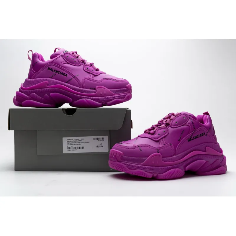 PKGoden Balenciaga Triple S Letter Pulm Powder 524039 W2FA1 7634