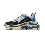 PKGoden Balenciaga Triple S Black Grey Blue 541624 W06E2 7080