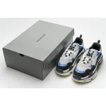 PKGoden Balenciaga Triple S Black Grey Blue 541624 W06E2 7080