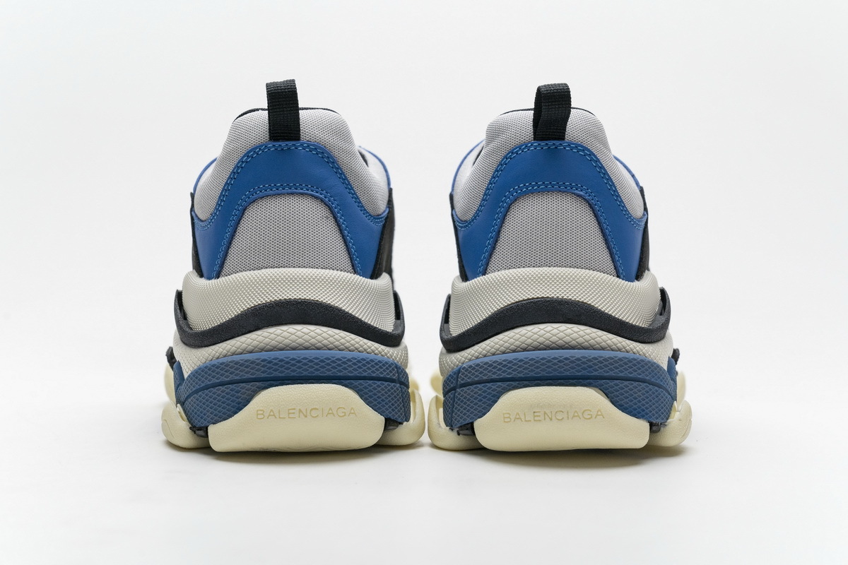 PKGoden Balenciaga Triple S Black Grey Blue 541624 W06E2 7080