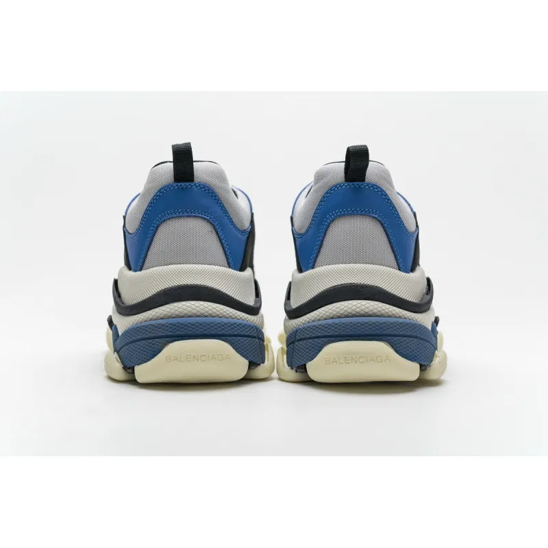 PKGoden Balenciaga Triple S Black Grey Blue 541624 W06E2 7080