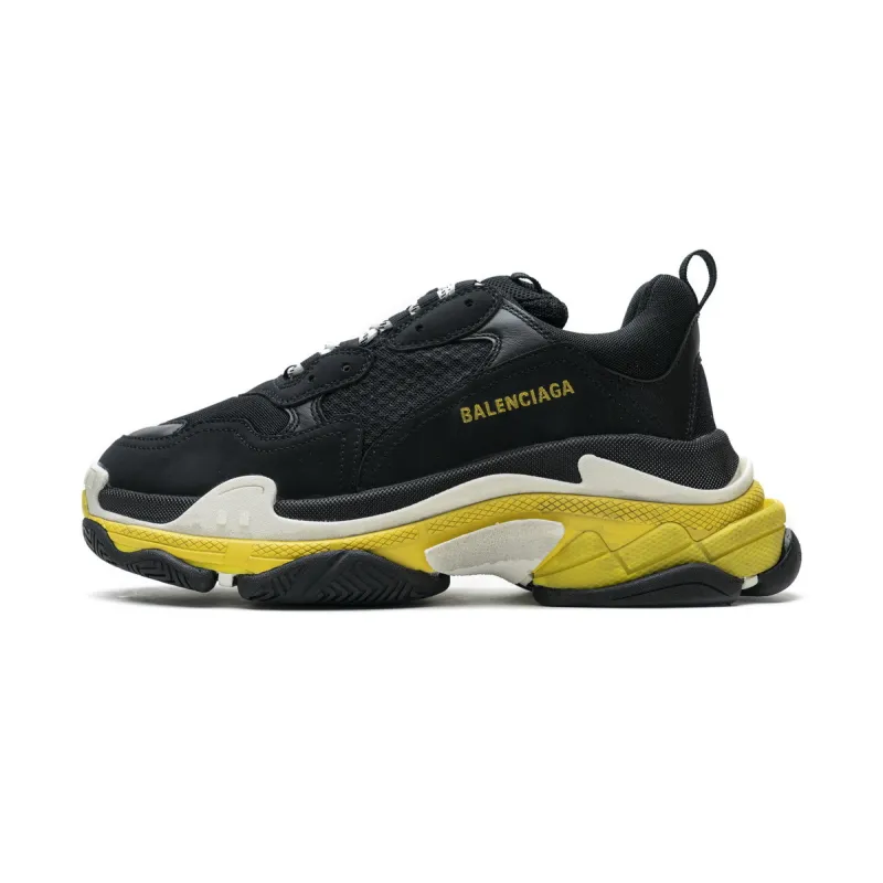 PKGoden Balenciaga Triple S Black Yellow 483513 W06E1 1078