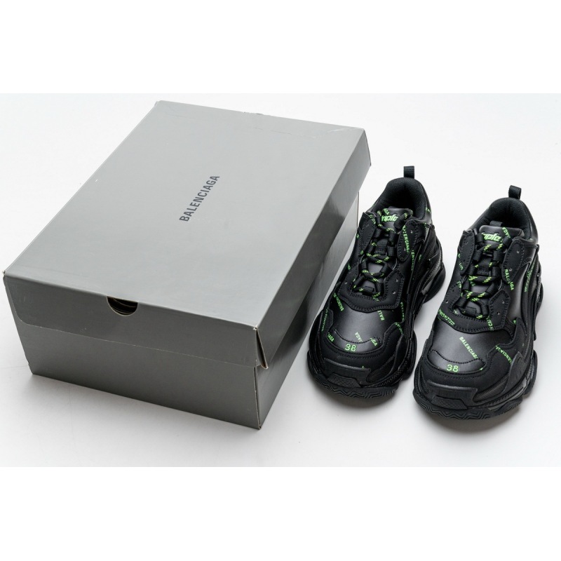 PKGoden Balenciaga  Triple S Letter Fluorescent Yellow 524039 W2FA1 7633