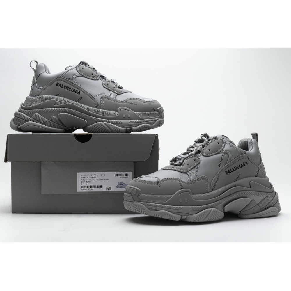 PKGoden Balenciaga Triple S Grey Black 536737 W2FA1 1210