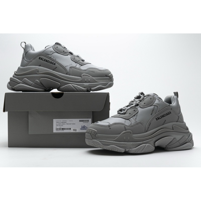 PKGoden Balenciaga Triple S Grey Black 536737 W2FA1 1210