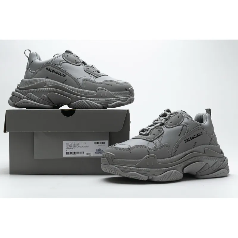 PKGoden Balenciaga Triple S Grey Black 536737 W2FA1 1210