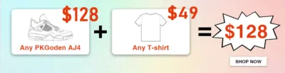 Combination Sales：Buy any 1 PK Jordan 4s get any 1 T-Shirt 01