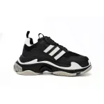 PKGoden Balenciaga 1st Triple S Black And White Bars 712764 W2ZB2 1090