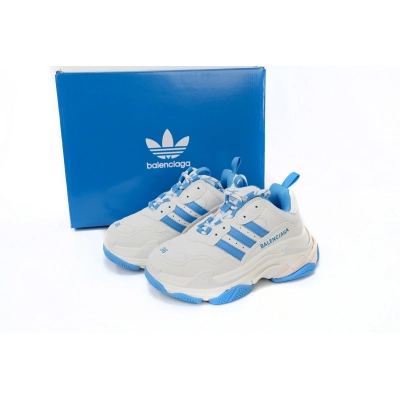 PKGoden Balenciaga 1st Triple S White And Blue Bars 712764 W2ZB3 9040 02