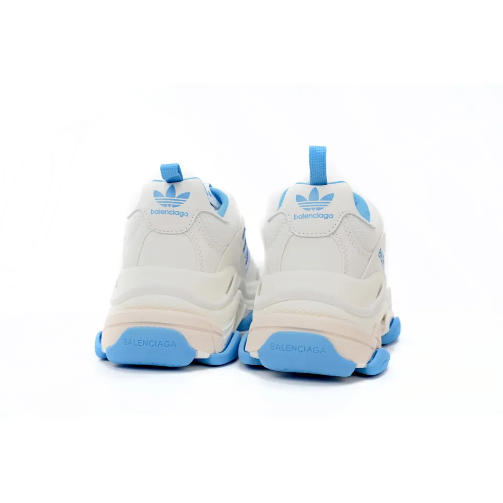 PKGoden Balenciaga 1st Triple S White And Blue Bars 712764 W2ZB3 9040
