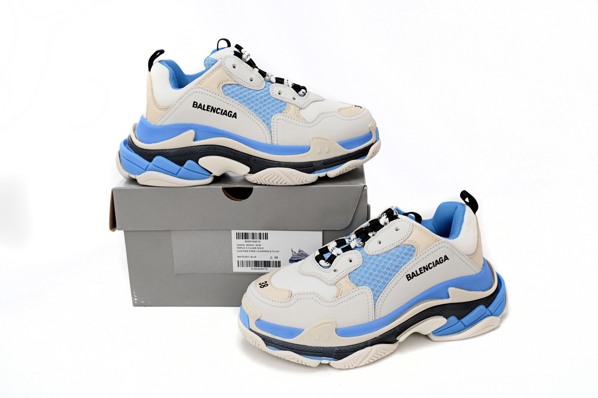 PKGoden Balenciaga 1st White Blue Net 524039 W09O5 9039