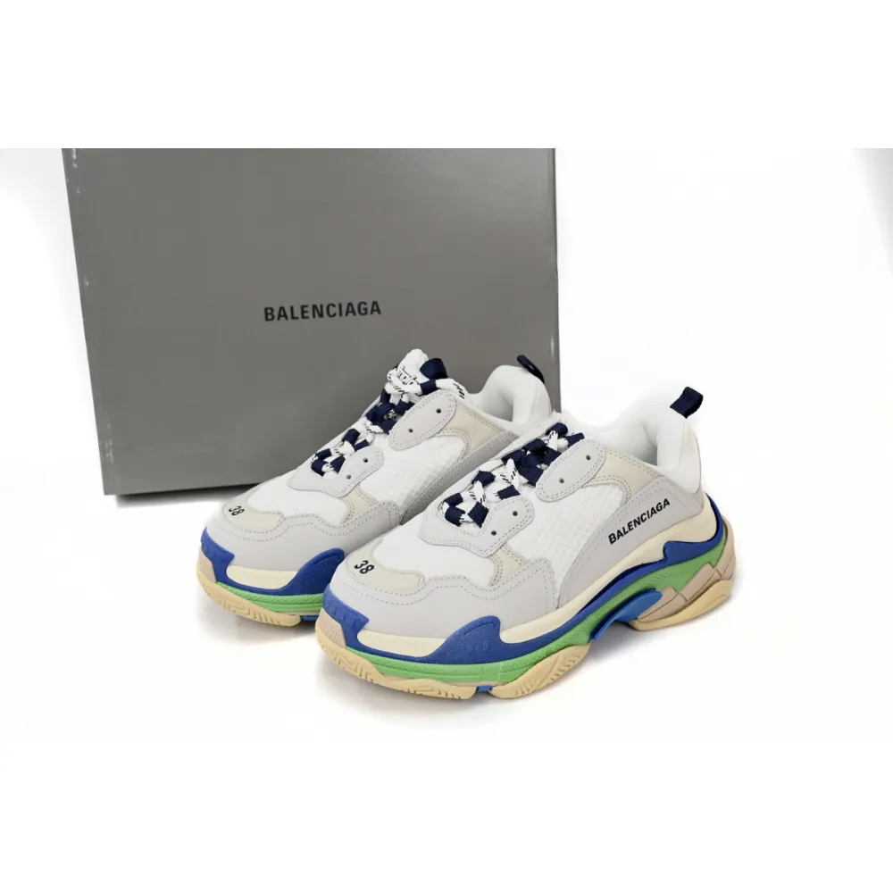 PKGoden Balenciaga 1st Triple White Blue Green 524039 W09E1 1900