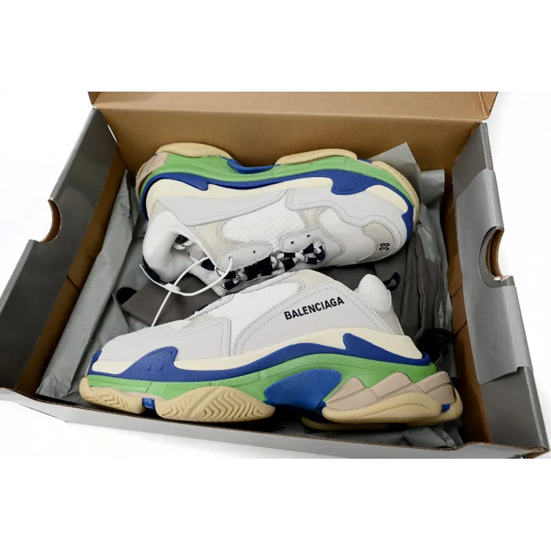 PKGoden Balenciaga 1st Triple White Blue Green 524039 W09E1 1900