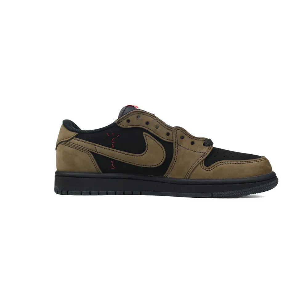 PKGoden Customized Travis Scott x Air Jordan 1 Low OG Velvet Brown DM7866-202