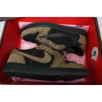 PKGoden Customized Travis Scott x Air Jordan 1 Low OG Velvet Brown DM7866-202