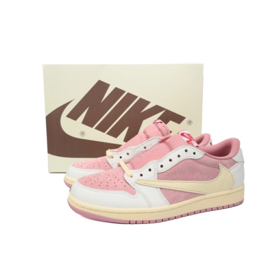 PKGoden Jordan 1 Low Travis Scott White Pink,DM7866-600 02