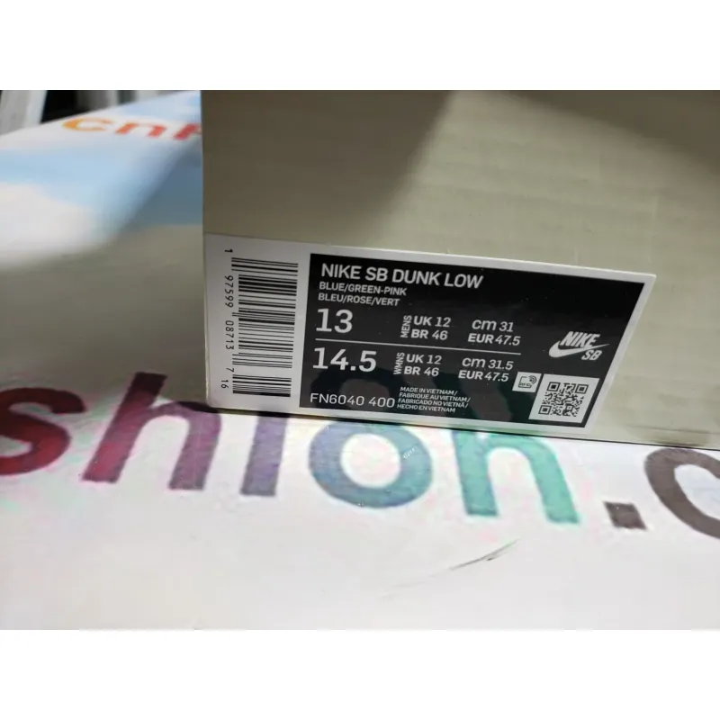 PKGoden Verdy x Dunk Low SB Visty FN6040-400