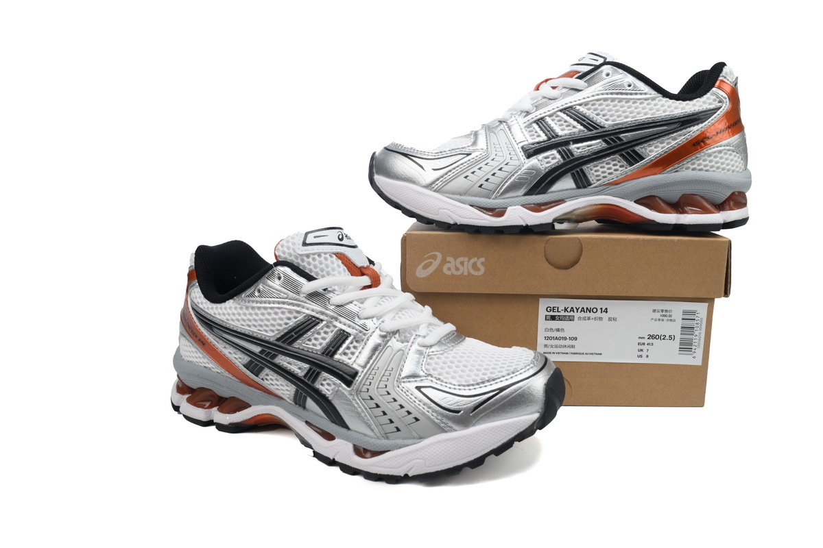 Special Sale  Asics Gel Kayano 14 Silver Piquant Orange 1201A019-109 