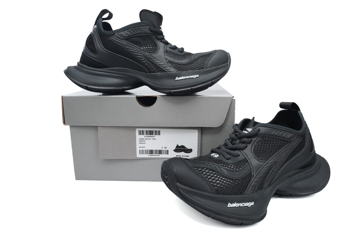 PKGoden Balenciaga 12.5th Circuit Sneaker 'Worn-Out - Black'3 793944 WFLGY 1000 