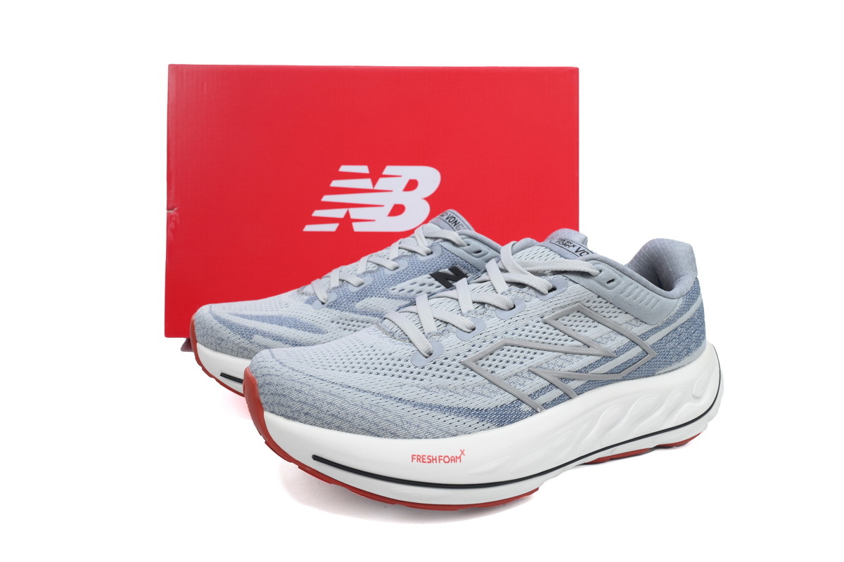 PKGoden Fresh Foam X Vongo v6 Aluminum Grey Brick Red MVNGOLG6