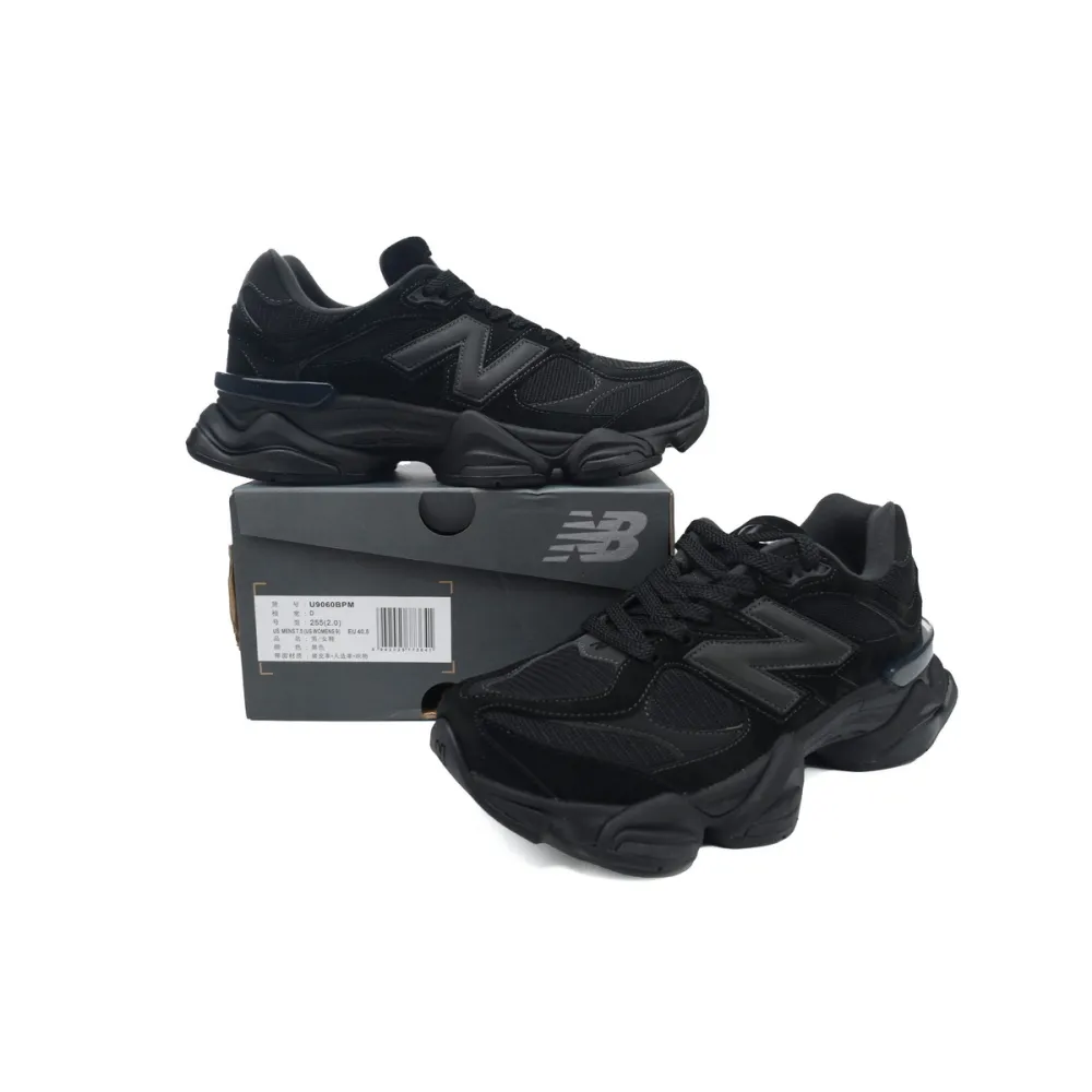 PKGoden New Balance 9060 Triple Black Suede U9060BPM