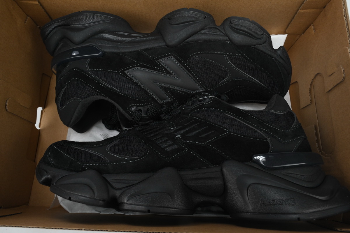 PKGoden New Balance 9060 Triple Black Suede U9060BPM