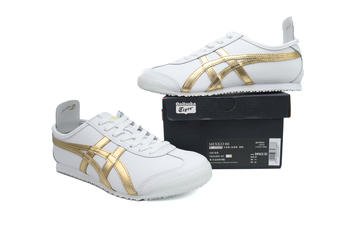 Onitsuka Tiger Mexico 66 White Rich Gold 1183A499-101 