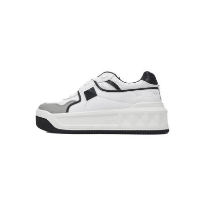 Valentino One Stud XL White Gray  01