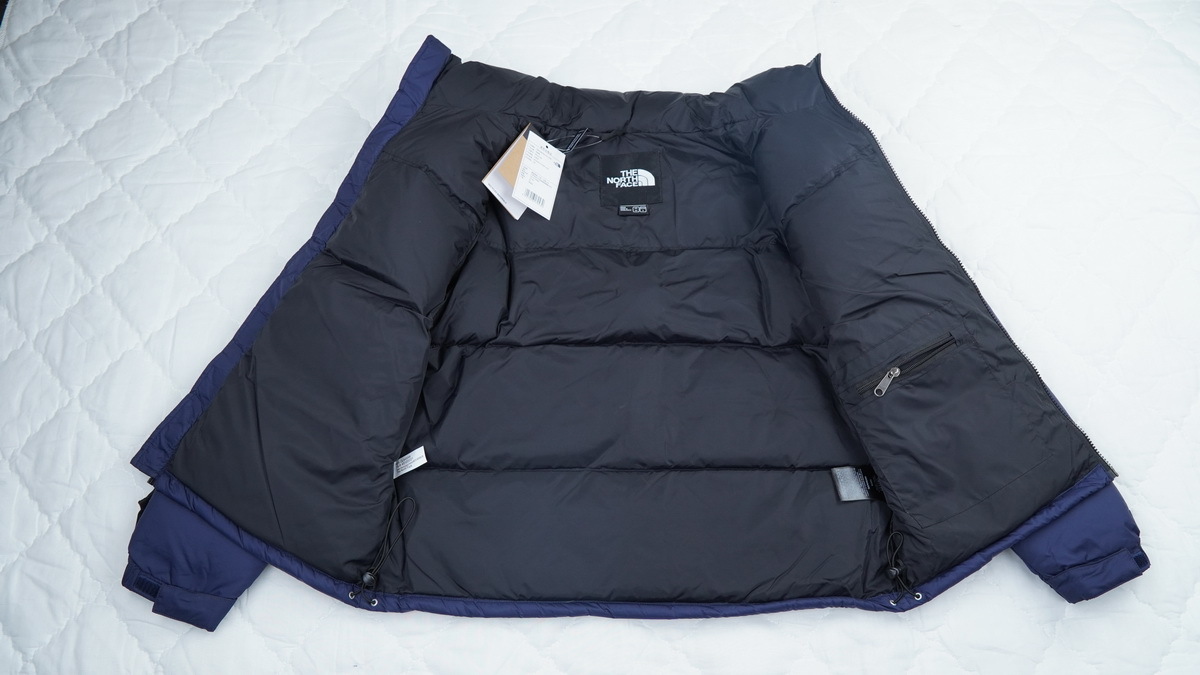 TheNorthFace Splicing White And Sapphire Blue Long-sleeved down jacket