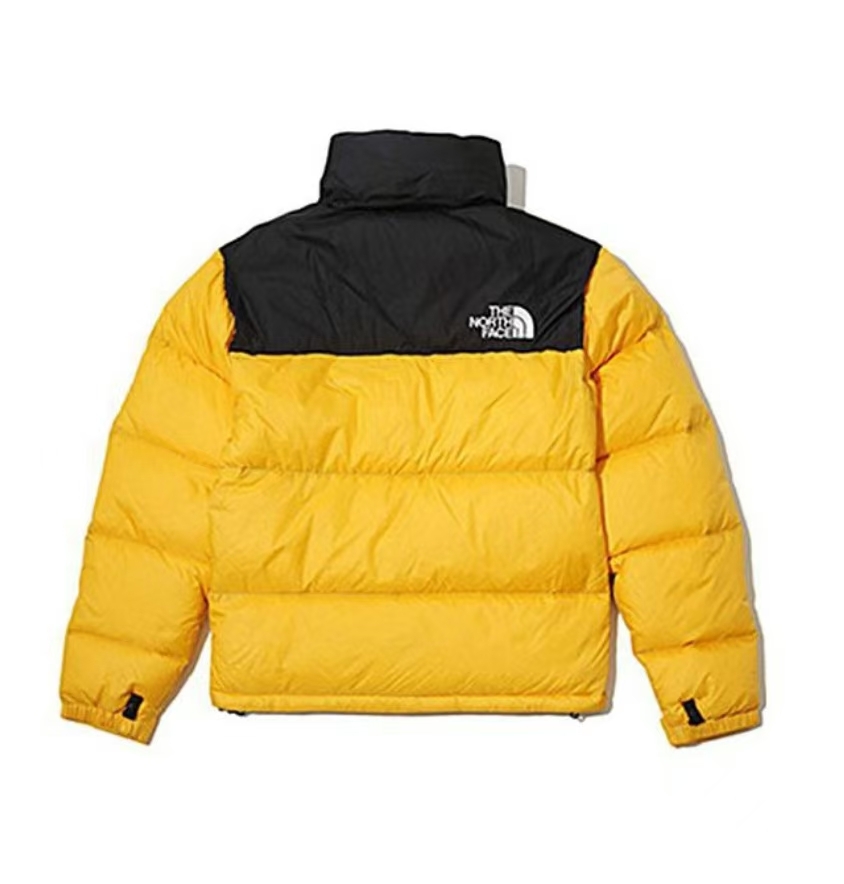 TheNorthFace Splicing White And Red Yellow Long-sleeved down jacket