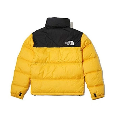 TheNorthFace Splicing White And Red Yellow Long-sleeved down jacket 02