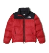 TheNorthFace Splicing White And Orange Long-sleeved down jacket