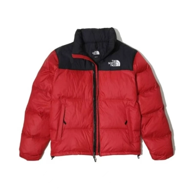TheNorthFace Splicing White And Orange Long-sleeved down jacket 01