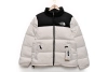 TheNorthFace Splicing White And Black Long-sleeved down jacket