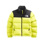 TheNorthFace Splicing White And Red Apple Green Long-sleeved down jacket