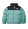 TheNorthFace Splicing White And Celeste Long-sleeved down jacket