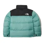 TheNorthFace Splicing White And Celeste Long-sleeved down jacket