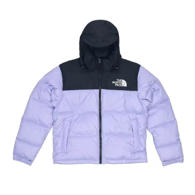 TheNorthFace Splicing White And Lavender Color Long-sleeved down jacket 01