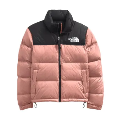 TheNorthFace Splicing White And Pink Long-sleeved down jacket 01
