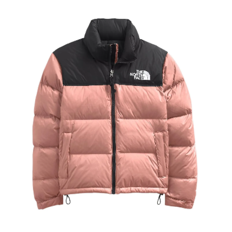 TheNorthFace Splicing White And Pink Long-sleeved down jacket