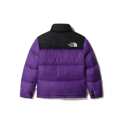 TheNorthFace Splicing White And Pur Ple Long-sleeved down jacket 02