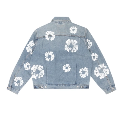 Denim Tears Type - 2 All Over Wreath Light Wash Jacket 02