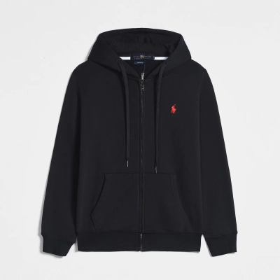 Polo Ralph Lauren Hoodie - Black & red logo 01