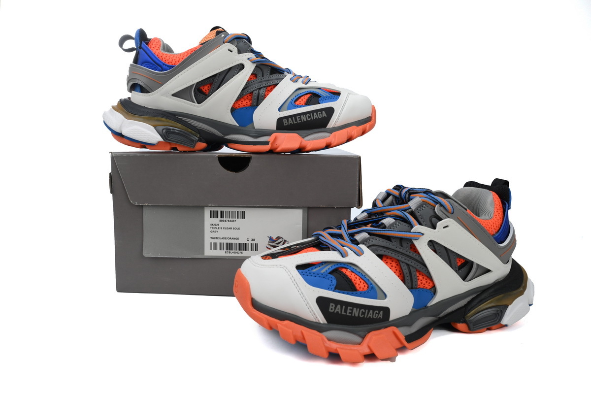 Balenciaga 3rd Track Sneaker White Blue Orange