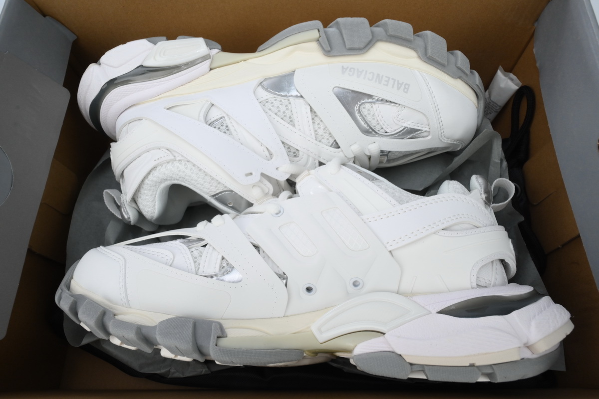 Balenciaga 3rd Track Sneaker White Grey Silver 542436 W2FSC 9081