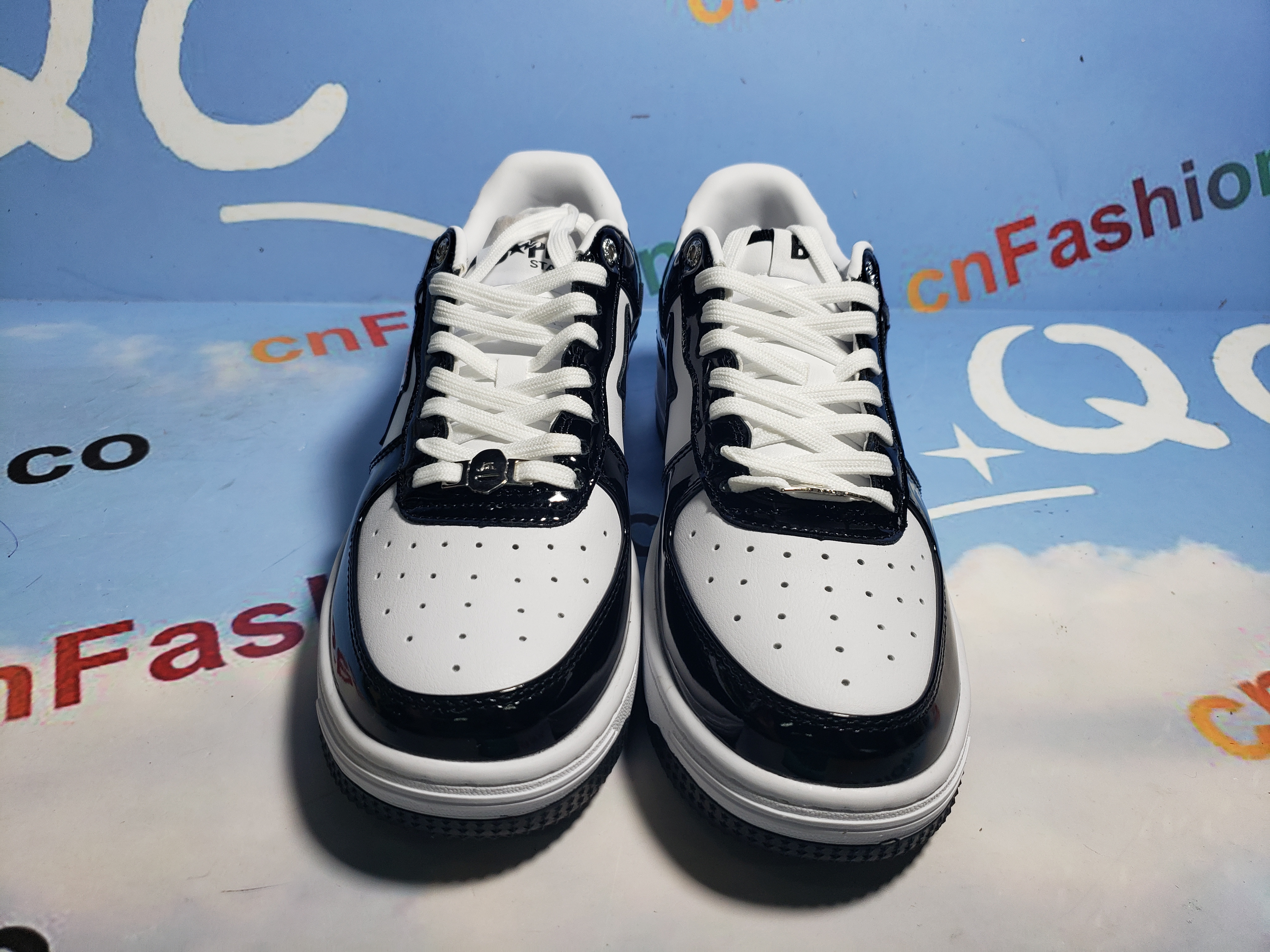 BMLin A Bathing Ape Bape Sta Low Black White 1H70-191-001 
