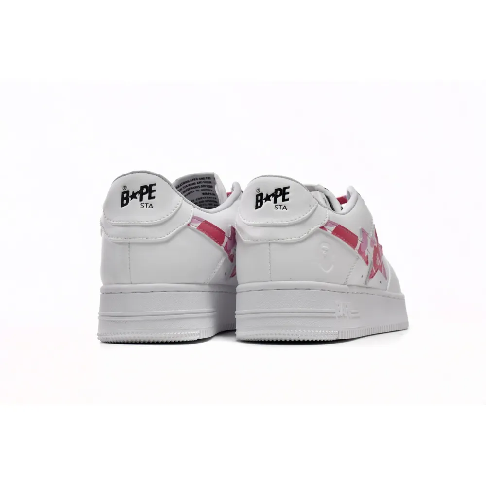 BMLin A Bathing Ape Bape Sta Low White Red Camouflage 1H20-191-045