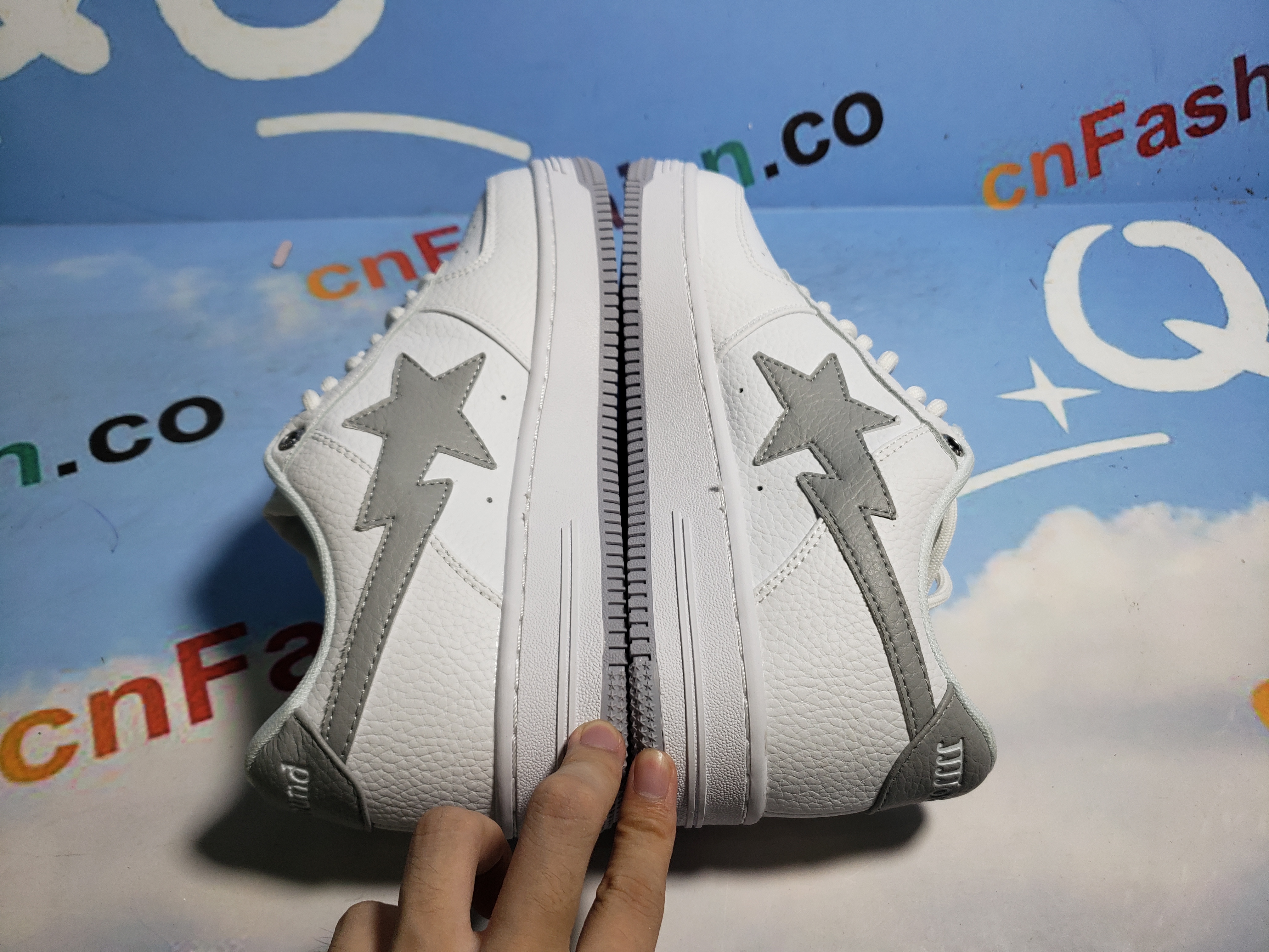 BMLin A Bathing Ape Bape Sta Low White Grey,1H73-191-921