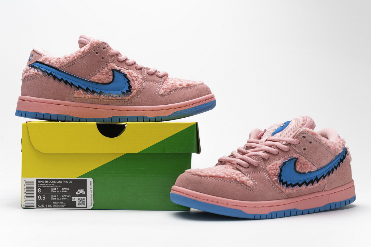 OG SB Dunk Low Grateful Dead Bears Pink
